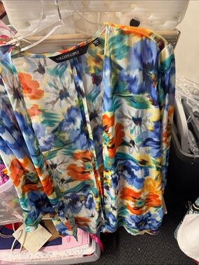 Colleen Lopez sheer cardigan S // 081943
